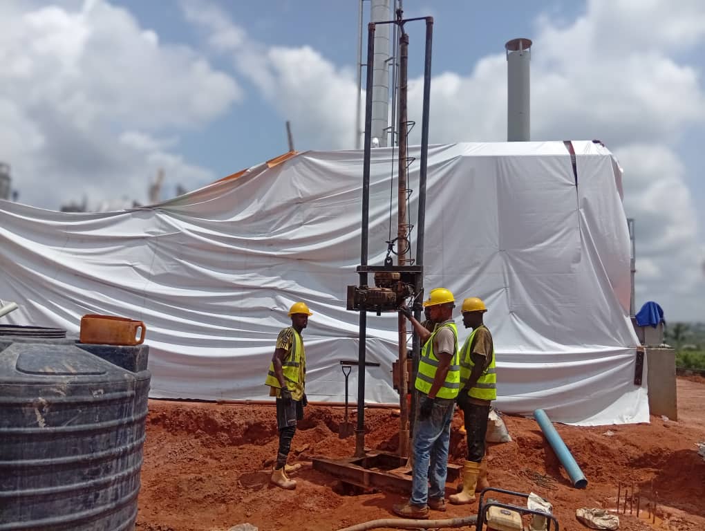 Construction workers on site